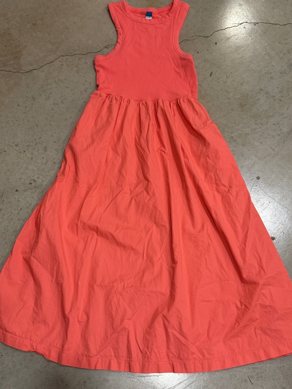 Coral Sleeveless Maxi Dress